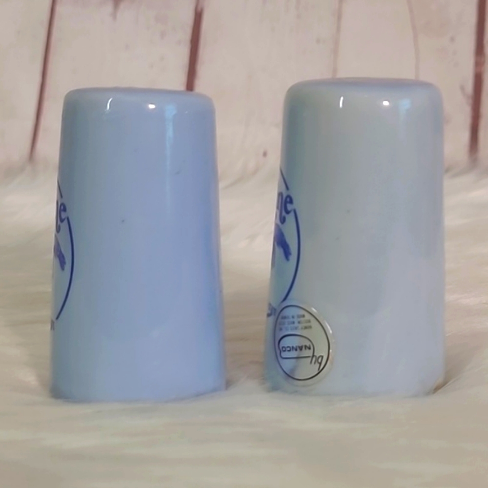 Vintage Nanco Maine Blue Lobster Salt & Pepper Shakers Porcelain Pinetree State - Picture 7 of 16